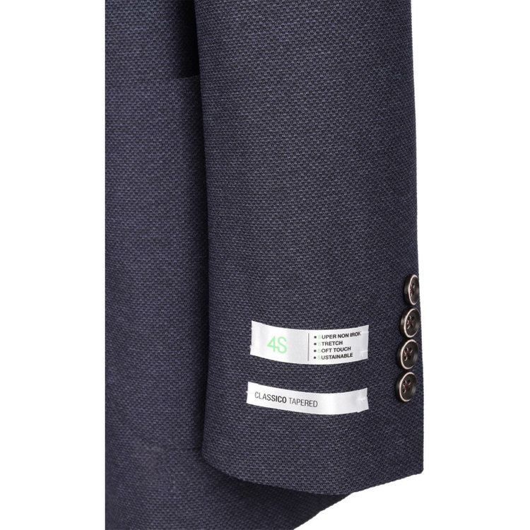 スーツセレクト 【発送在庫あり】【CLASSICO TAPERED】【春夏】2釦シングルジャケット/ネイビー/パッチポケット/4S SUSTAINABILITY&ECOLOGY FABRIC ネイビー系(紺)