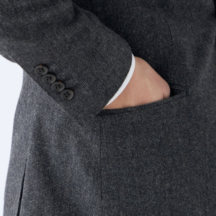 シルバーライン 【CLASSICO TAPERED】【秋冬】2釦シングルスーツ 1タック/グレー/RE:NEWOOL/※裾上げ必要 グレー濃色