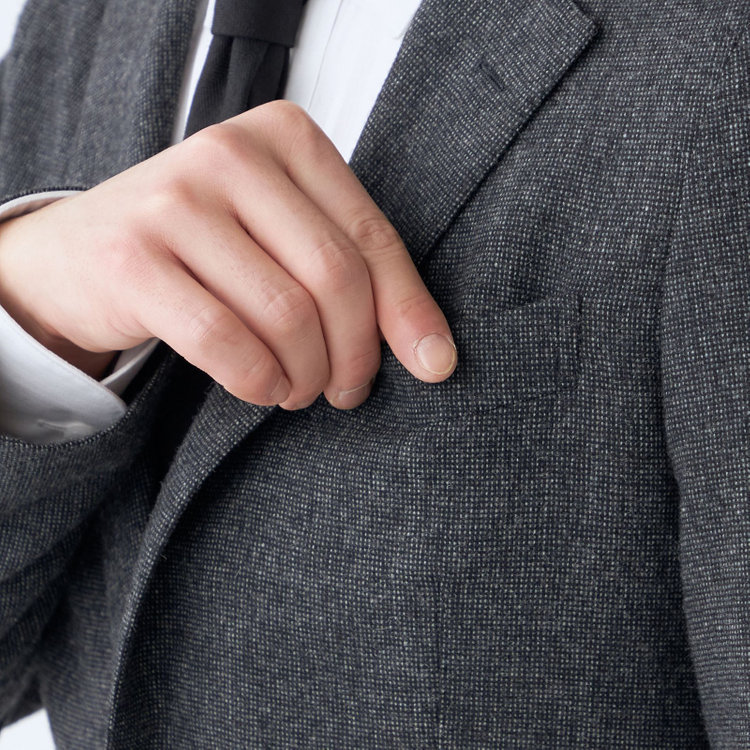 シルバーライン 【CLASSICO TAPERED】【秋冬】2釦シングルスーツ 1タック/グレー/RE:NEWOOL/※裾上げ必要 グレー濃色