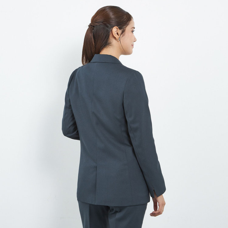 シルバーライン 【SILVER LINE】【年間】1釦シングルパンツスーツ/ネイビー/ウォッシャブル/Naturemier/4S SUSTAINABILITY&ECOLOGY FABRIC/※パンツ裾上げ済仕様 紺中間