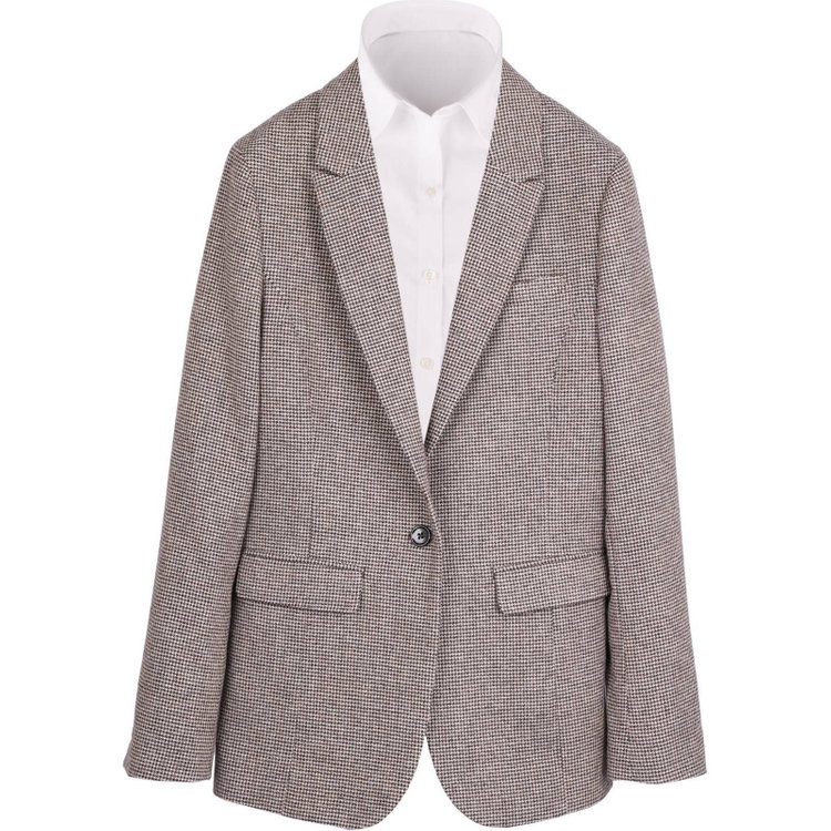 スーツセレクト 【RELAX TAPERED】【秋冬】1釦ジャケット/ブラウン×ハウンドトゥース ブラウン系(茶)