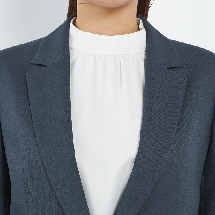 シルバーライン 【SILVER LINE】【年間】1釦シングルパンツスーツ/ネイビー/ウォッシャブル/Naturemier/4S SUSTAINABILITY&ECOLOGY FABRIC/※パンツ裾上げ済仕様 紺中間