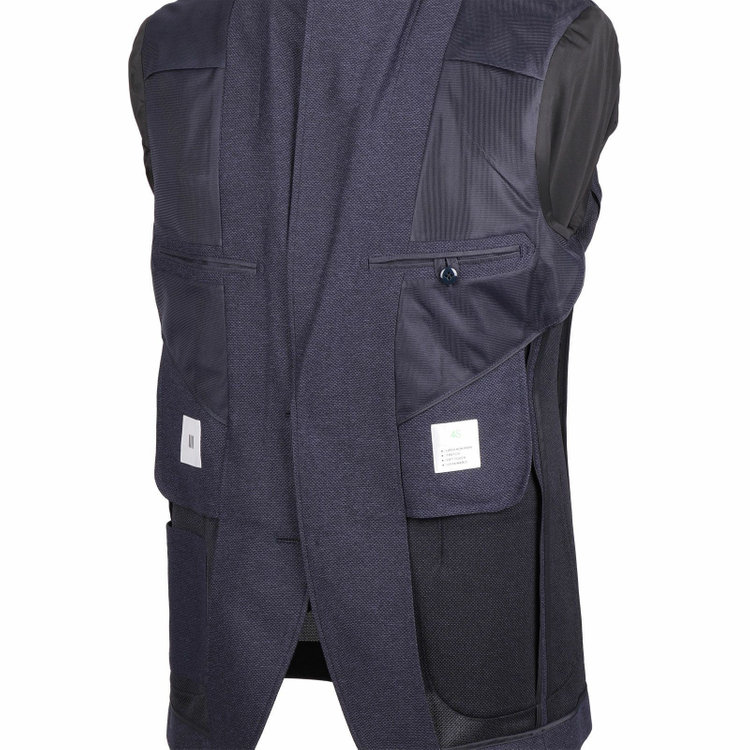 スーツセレクト 【発送在庫あり】【CLASSICO TAPERED】【春夏】2釦シングルジャケット/ネイビー/パッチポケット/4S SUSTAINABILITY&ECOLOGY FABRIC ネイビー系(紺)