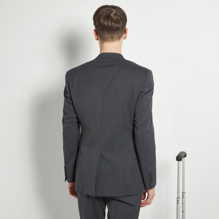 ブラックライン 【KSW】【年間】2釦シングルスーツ 0タック/グレー/ウエストムーブ/ウォッシャブル/MOVING STRETCH/※裾上げ必要 グレー中間