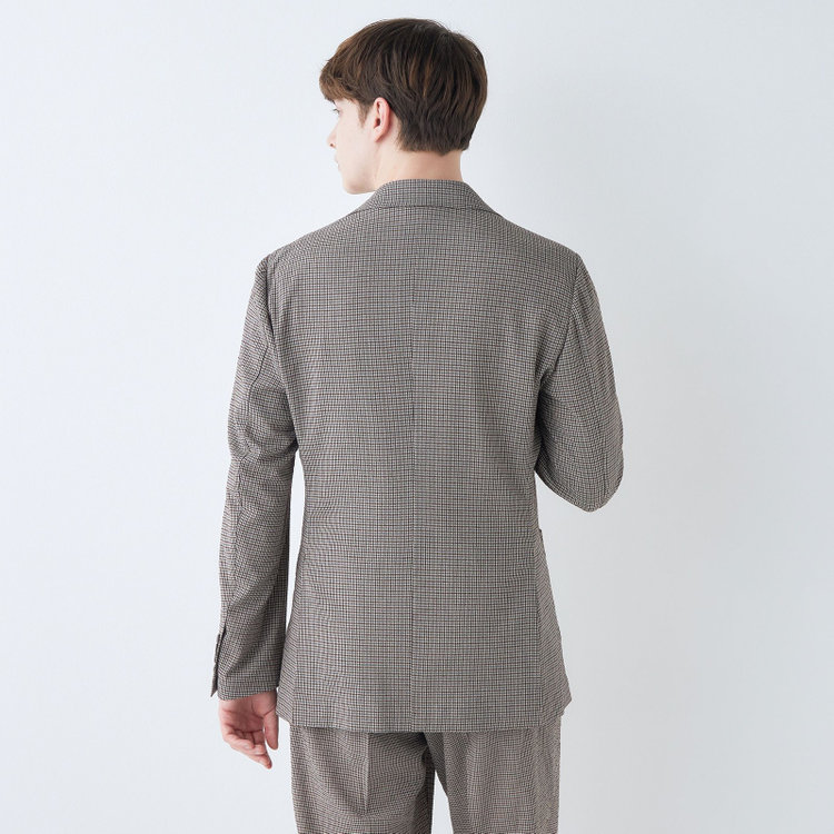 シルバーライン 【RBC】【春夏】3釦段返りジャケット/ブラウン×チェック/パッチポケット/4S SUSTAINABILITY&ECOLOGY FABRIC その他