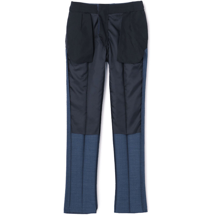 シルバーライン 【発送在庫あり】【CLASSICO TAPERED】【春夏】3釦段返りシングルスーツ 2タック/ブルー/パッチポケット/ウエストムーブ/MARZOTTO/※パンツ裾直し必要 青中間
