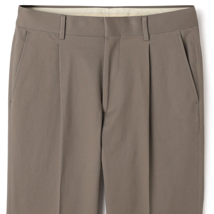 シルバーライン 【CLASSICO STRAIGHT】【年間】1タックテーパードパンツ/カーキ/※裾上げ必要 黄淡色