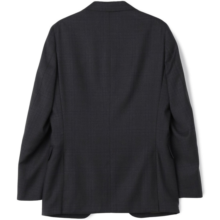 シルバーライン 【CLASSICO TAPERED】【秋冬】2釦シングルスーツ 1タック/ダークグレー×チェック/ウエストムーブ/Ermenegildo Zegna TRAVELLER woven in italy/※裾上げ必要 グレー濃色