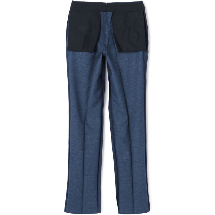 シルバーライン 【発送在庫あり】【CLASSICO TAPERED】【春夏】3釦段返りシングルスーツ 2タック/ブルー/パッチポケット/ウエストムーブ/MARZOTTO/※パンツ裾直し必要 青中間