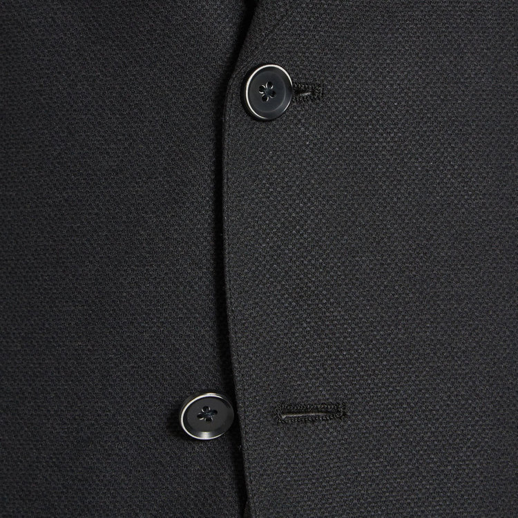 シルバーライン 【CLASSICO TAPERED】【春夏】2釦シングルジャケット/ブラック/パッチポケット/4S SUSTAINABILITY&ECOLOGY FABRIC 黒