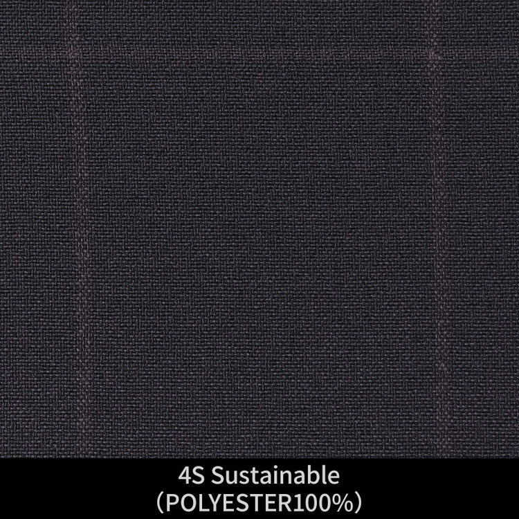 スーツセレクト 【日本製】【MEN'S】【パターンオーダー】【SKINNY】【春夏】スーツ/ブラック×ウィンドペン/4S Sustainable/(POLYESTER100%) ブラック系(黒)