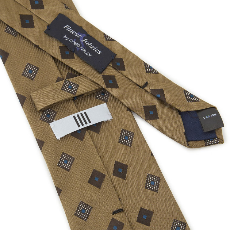 シルバーライン 【SILVER LINE】シルク小紋ネクタイ 8.5cm幅/ゴールド/Finest fabrics by COMO ITALY その他