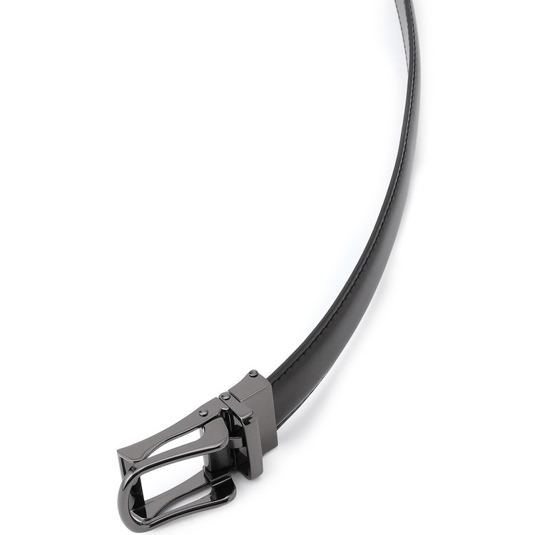 ブラックライン 【フリーアジャスト仕様/5mm間隔/32段階】バックルベルト 2.5cm幅/ブラック(ウエスト94cmまで対応) 黒