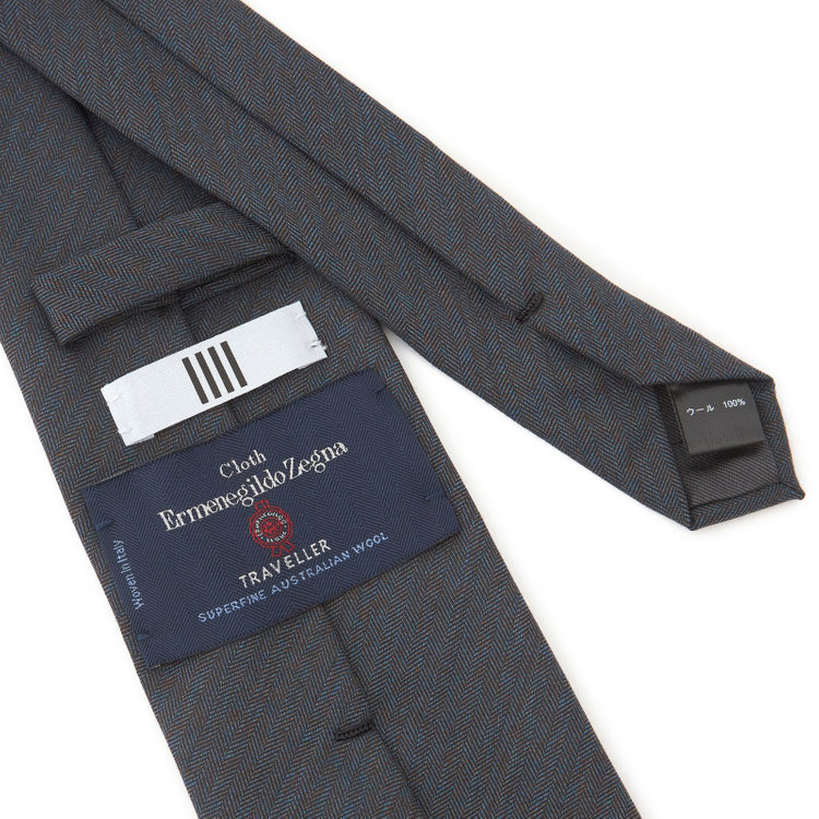 シルバーライン 【SL】ウールシャドーストライプネクタイ 8.5cm幅/グレー/Ermenegildo Zegna TRAVELLER woven in italy その他