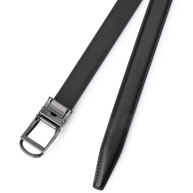 ブラックライン 【フリーアジャスト仕様/5mm間隔/32段階】バックルベルト 2.5cm幅/ブラック(ウエスト94cmまで対応) 黒