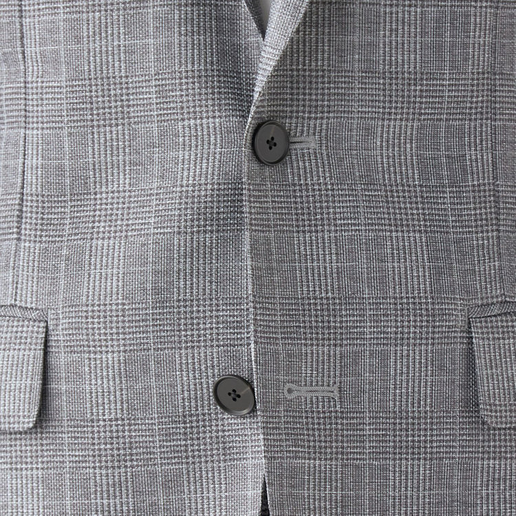 シルバーライン 【RBC】【春夏】ポリエステル2釦ジャケット/グレー×チェック/4S SUSTAINABILITY&ECOLOGY FABRIC グレー中間