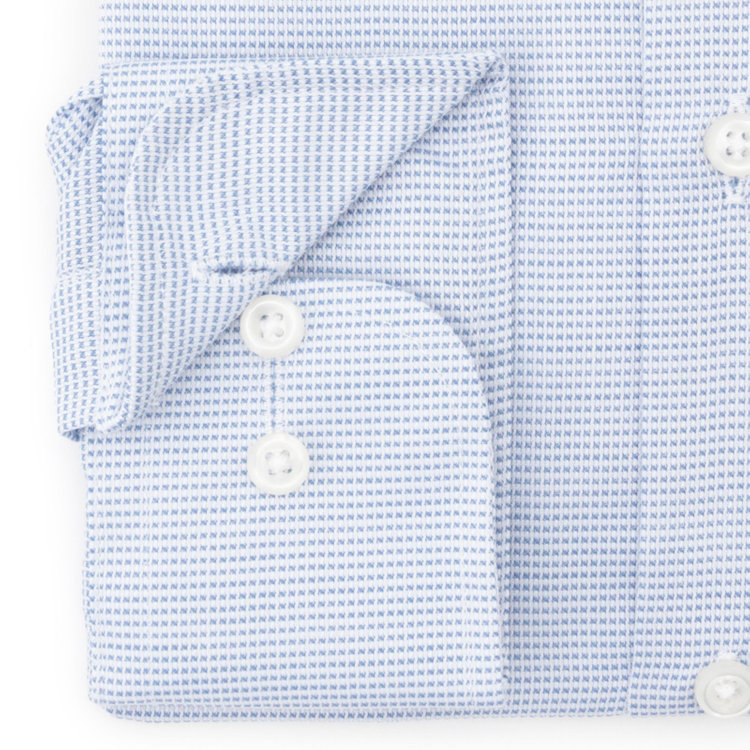 ブラックライン 【BLACK LINE】【形態安定】ワイドカラードレスワイシャツ/ブルー×ドビー 青中間