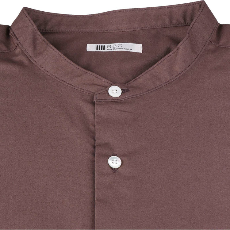 スーツセレクト 【WEB限定/OUTLET】【RBC】【長袖】バンドカラーシャツ/ブラウン ブラウン系(茶)