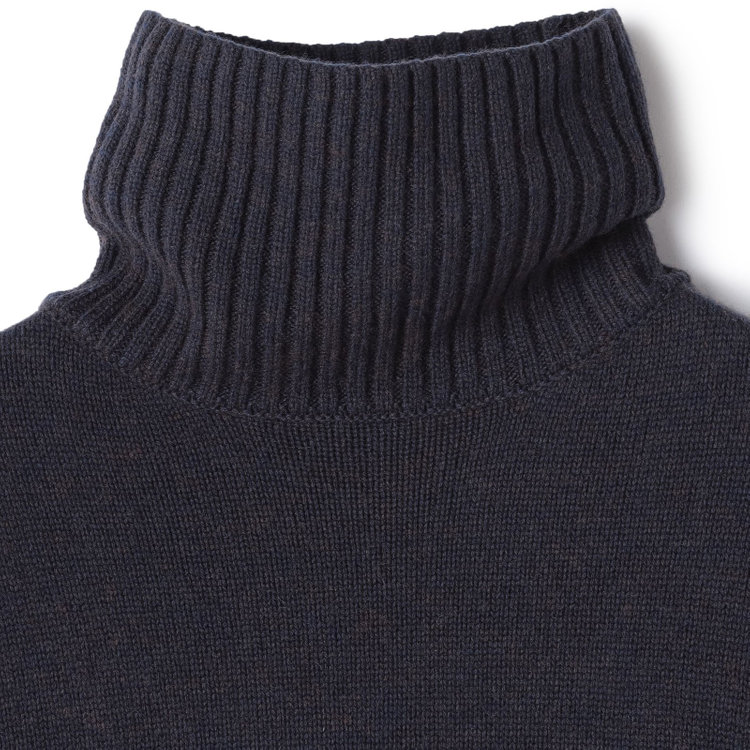 シルバーライン 【SL】【秋冬】オーバーサイズタートルネック ニットセーター/ネイビー 紺中間