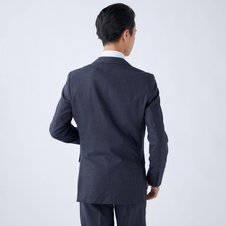 シルバーライン 【発送在庫あり】【CLASSICO TAPERED】【秋冬】2釦シングルスーツ 1タック/ネイビー/Ermenegildo Zegna LOOP woven in italy/※裾上げ必要 青濃色