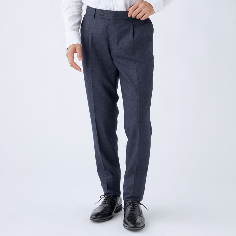 シルバーライン 【発送在庫あり】【CLASSICO TAPERED】【秋冬】2釦シングルスーツ 1タック/ネイビー/Ermenegildo Zegna LOOP woven in italy/※裾上げ必要 青濃色