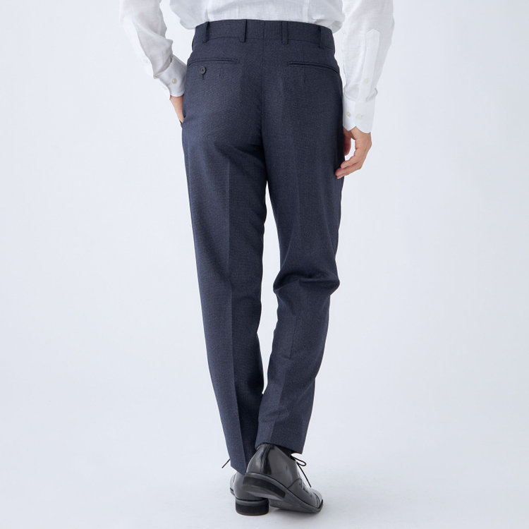 シルバーライン 【発送在庫あり】【CLASSICO TAPERED】【秋冬】2釦シングルスーツ 1タック/ネイビー/Ermenegildo Zegna LOOP woven in italy/※裾上げ必要 青濃色