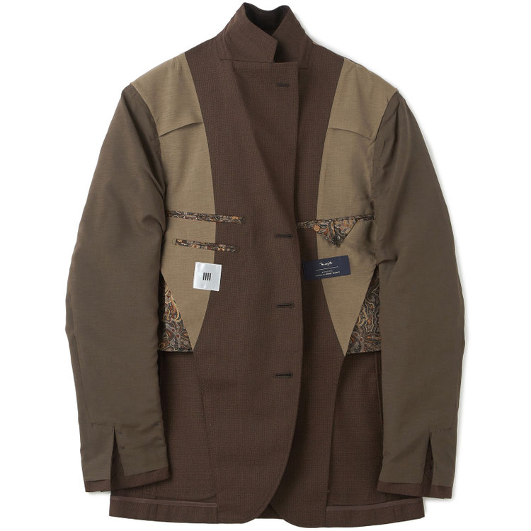 シルバーライン 【CLASSICO TAPERED】【春夏】3釦段返りシングルスーツ 2タック/ブラウン/パッチポケット/ウエストムーブ/MARZOTTO/※裾上げ必要 茶濃色