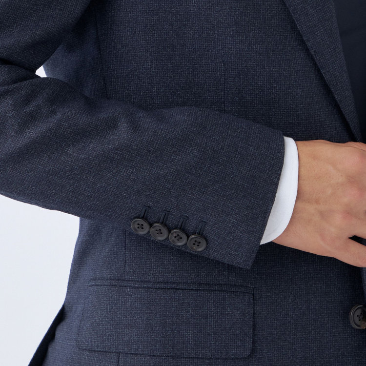 シルバーライン 【発送在庫あり】【CLASSICO TAPERED】【秋冬】2釦シングルスーツ 1タック/ネイビー/Ermenegildo Zegna LOOP woven in italy/※裾上げ必要 青濃色