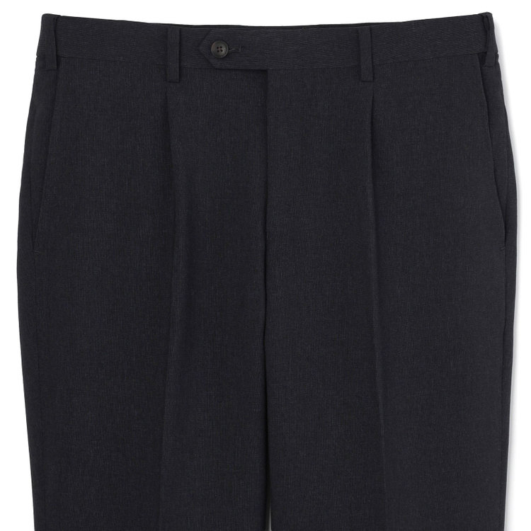 シルバーライン 【CLASSICO TAPERED】【春夏】2釦シングルスリーピーススーツ 1タックテーパードパンツ/ネイビー/ウエストムーブ/4S SUSTAINABILITY&ECOLOGY FABRIC/※パンツ裾上げ済仕様 紺濃色
