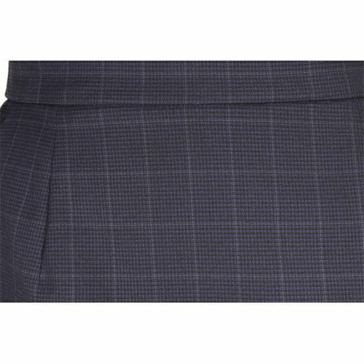 ブラックライン 【WEB限定/OUTLET】【SL】【年間】Aラインスカート/ネイビー×ハウンドトゥース+オーバーペン/ストレッチ素材/ウォッシャブル ネイビー系(紺)