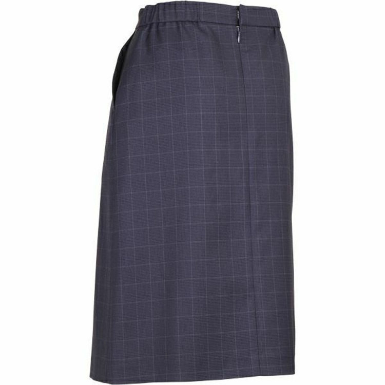 ブラックライン 【WEB限定/OUTLET】【SL】【年間】Aラインスカート/ネイビー×ハウンドトゥース+オーバーペン/ストレッチ素材/ウォッシャブル ネイビー系(紺)