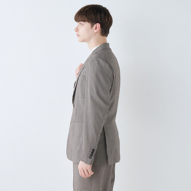 シルバーライン 【RBC】【春夏】3釦段返りジャケット/ブラウン×チェック/パッチポケット/4S SUSTAINABILITY&ECOLOGY FABRIC その他