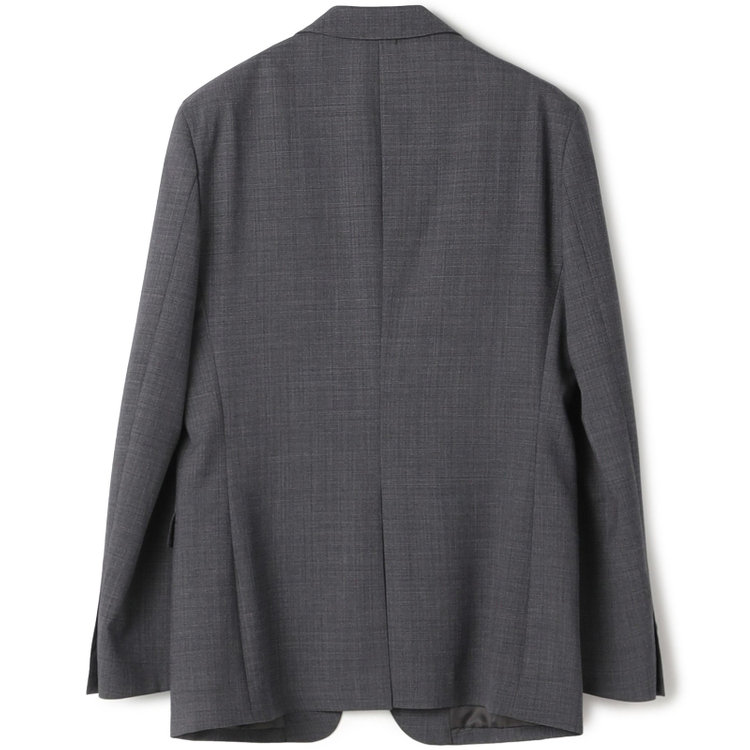 ブラックライン 【SLIM TAPERED_2】【春夏】2釦シングルスーツ 0タック/グレー×シャドー/ウエストシャーリング/4S SUSTAINABILITY&ECOLOGY FABRIC/※パンツ裾上げ済仕様 グレー中間