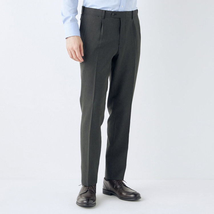 シルバーライン 【CLASSICO TAPERED】【春夏】1タックテーパードパンツ/カーキ/ウエストムーブ仕様/4S SUSTAINABILITY&ECOLOGY FABRIC/※裾上げ済仕様 緑濃色