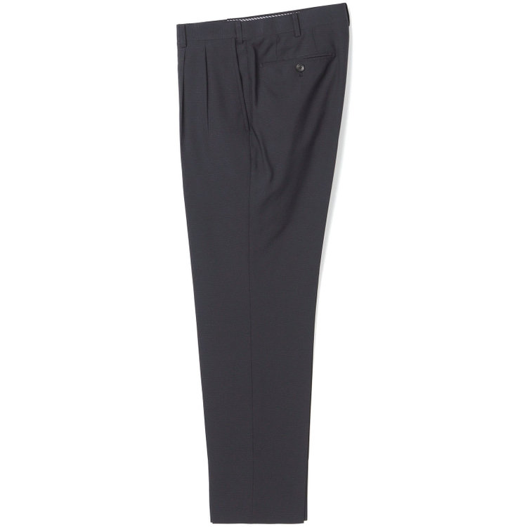 シルバーライン 【RBC】【春夏】2釦シングルスーツ 1タック/ネイビー×チェック/ウエストムーブ/4S AIR SUSTAINABILITY&ECOLOGY FABRIC/※パンツ裾上げ済仕様 紺中間