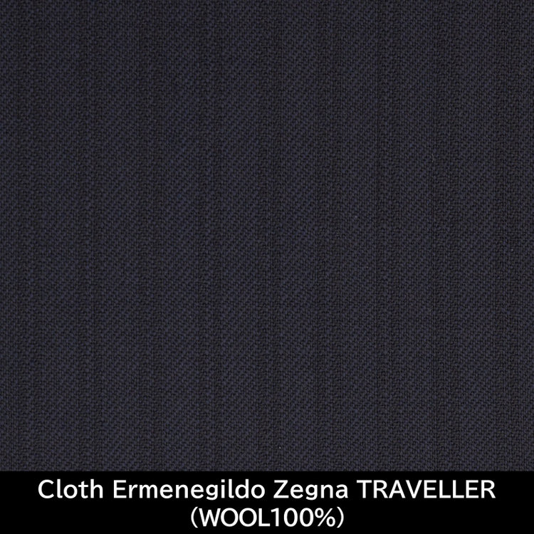 スーツセレクト 【国内縫製】【WOMEN'S】【パターンオーダー】【RELAX TAPERED】【春夏】スーツ/ネイビー/Cloth Ermenegildo Zegna TRAVELLER (WOOL100%) 紺中間