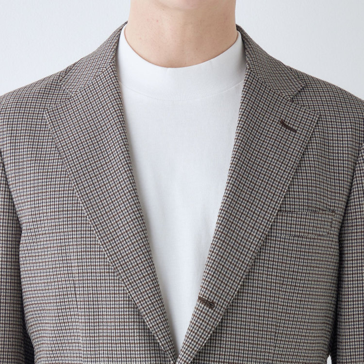 シルバーライン 【RBC】【春夏】3釦段返りジャケット/ブラウン×チェック/パッチポケット/4S SUSTAINABILITY&ECOLOGY FABRIC その他