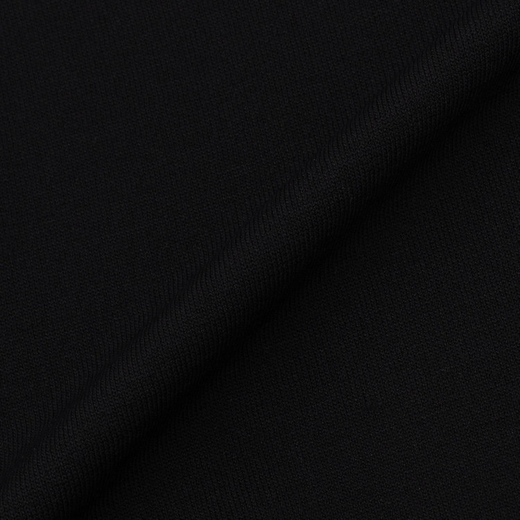 シルバーライン 【SILVER LINE/５分袖】天竺編みモックネックニット/ブラック 黒