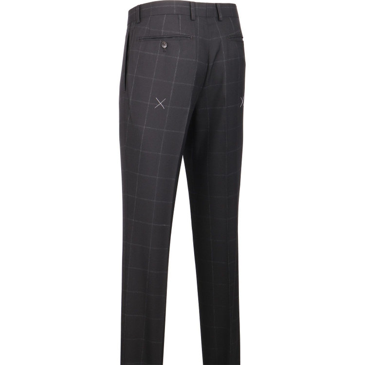 スーツセレクト 【発送在庫あり】【CLASSICO TAPERED】【春夏】2釦シングルスーツ 1タック/ブラック×チェック/REDA ACTIVE/NEW ZEALAND WOOL MERINO/SHOWER CLEAN ブラック系(黒)