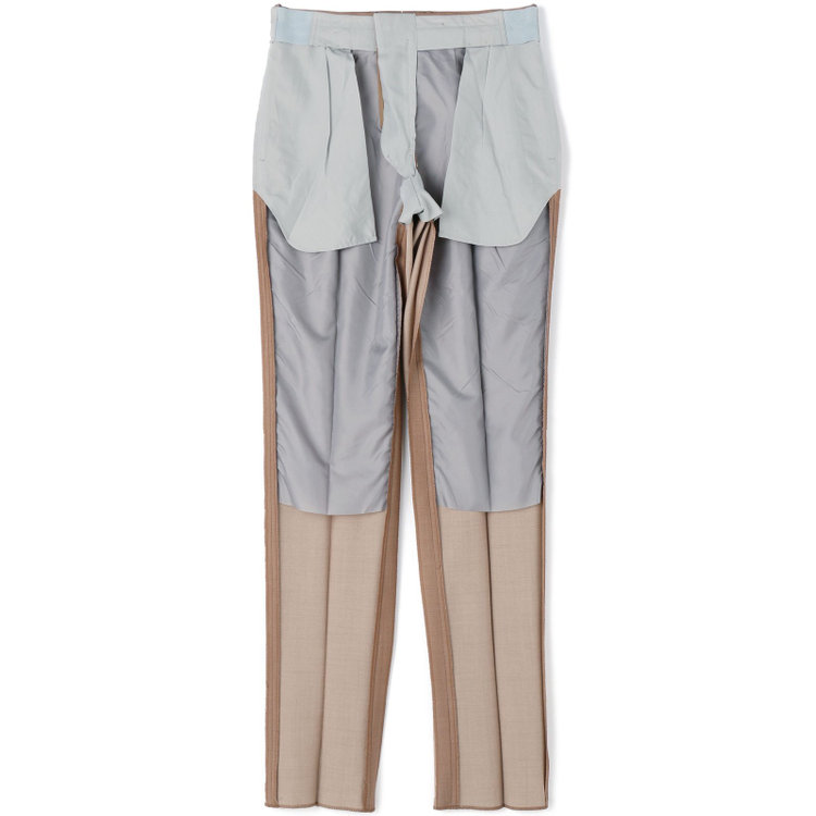 シルバーライン 【発送在庫あり】【CLASSICO TAPERED】【春夏】6釦2掛けダブルスーツ 2タック/ライトブラウン/チェンジポケット/MARZOTTO/※パンツ裾直し必要 茶淡色