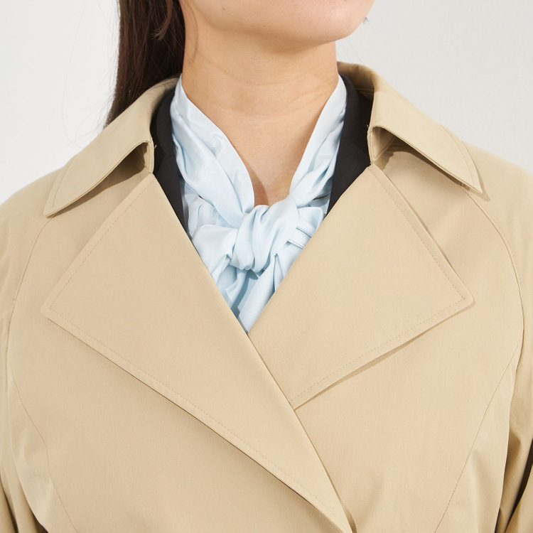 スーツセレクト 【SUIT SELECT×Samantha Thavasa】バックプリーツ トレンチコート/ベージュ 茶淡色