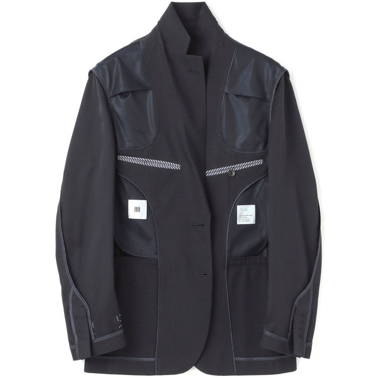シルバーライン 【RBC】【春夏】2釦シングルスーツ 1タック/ネイビー×チェック/ウエストムーブ/4S AIR SUSTAINABILITY&ECOLOGY FABRIC/※パンツ裾上げ済仕様 紺中間