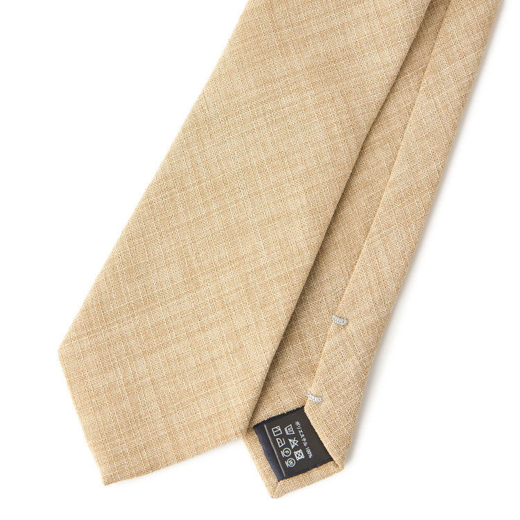 ブラックライン 【BLACK LINE】ポリエステルソリッドネクタイ 7.5cm幅/ベージュ/ウォッシャブル その他