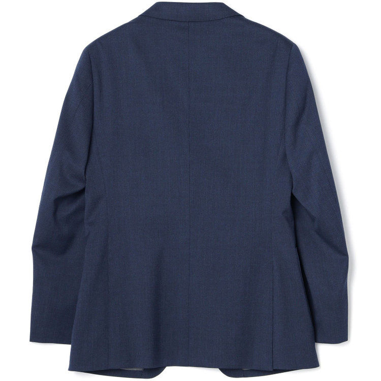 シルバーライン 【4S CROSS】【年間】セットアップジャケット/ネイビー×ハウンドトゥース/パッチポケット 紺中間