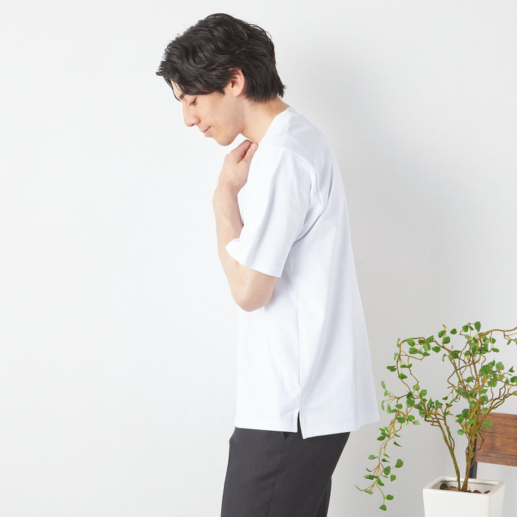 スーツセレクト 【発送在庫あり】【RBC】【半袖】究極の白 "美’s TEE" / クルーネック/ ホワイト/ 白