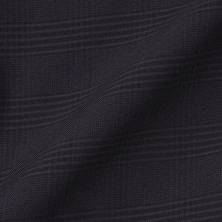 シルバーライン 【RBC】【春夏】2釦シングルスーツ 1タック/ネイビー×チェック/ウエストムーブ/4S AIR SUSTAINABILITY&ECOLOGY FABRIC/※パンツ裾上げ済仕様 紺中間
