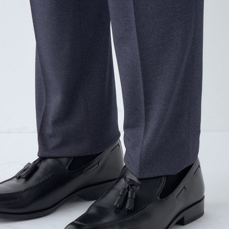 シルバーライン 【CLASSICO TAPERED】【春夏】1タックテーパードパンツ/ブラウン/ウエストシャーリング/4S SUSTAINABILITY&ECOLOGY FABRIC/※裾上げ必要 紺濃色