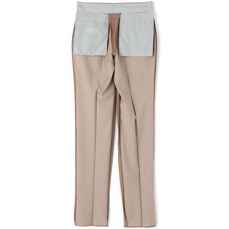 シルバーライン 【発送在庫あり】【CLASSICO TAPERED】【春夏】6釦2掛けダブルスーツ 2タック/ライトブラウン/チェンジポケット/MARZOTTO/※パンツ裾直し必要 茶淡色