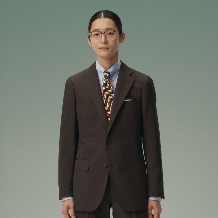 シルバーライン 【SILVER LINE】シルクネクタイ 8.5cm幅/ブラウン×ブラック×ホワイト/SARUTAHIKO COFFEE その他