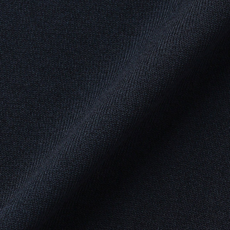 スーツセレクト 【RBC】コットンブレンドモックネックニット/ネイビー/マシンウォッシャブル/「UVカット」「接触冷感」 紺濃色